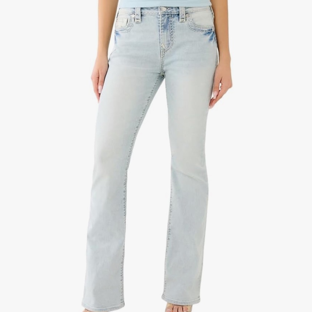 Light Blue True Religion Becca Mid Rise Bootcut Jeans Sz 30